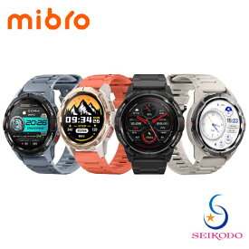 ミブロ Mibro GS Active SP380010 スマートウォッチ ブラック ホワイト グレー ゴールド メンズ レディース 電話 健康管理 ヘルスケア 睡眠 モニタリング 着信通知 替えベルト付き 【1年保証】
