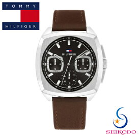 【正規品】TOMMY HILFIGER トミー・ヒルフィガー APOLLO 1710555 腕時計 クオーツ 革ベルト ブラック文字盤 メンズ 腕時計 プレゼント