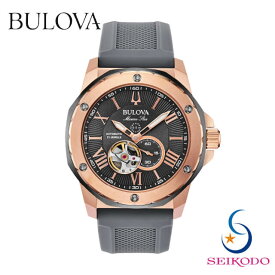 BULOVA ブローバ MarineStar マリンスター メンズ 機械式 オープンハート 腕時計 98A228 国内正規品 誕生日 プレゼント 贈り物 ギフト【送料無料】