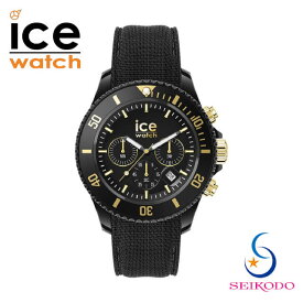 【正規品】ICE Watch アイスウォッチ chrono 021602 ブラックゴールド 腕時計 クオーツ シリコン ミディアム メンズ プレゼント 贈り物