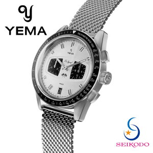 【替えベルト付】 YEMA イエマ ラリーグラフII メカクォーツ パンダ Rallygraf II MecaQuartz Panda YMHF1584-BM クォーツ クロノグラフ メンズ 腕時計 【国内正規品】