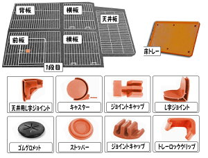 ペットケージケージ1段タイプ【組み立て実演動画有】プラケージ犬ゲージサークル犬ゲージハウス小屋ペット小型犬犬用猫猫用ねこネコCAT猫ケージうさぎウサギモルモット1段キャスター付きブルー青色送料無料A55BP22S3