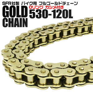 �o�C�N �`�F�[�� �h���C�u�`�F�[�� O�����O�`�F�[�� 530-120L �S�[���h�`�F�[�� �yFZX750 YZF-R7 FZ1000S FAZER FZ1000S�t�F�U�[ �� GSXR750 GT750 ���z�m�o�C�N�p�`�F�[�� �o�C�N�`�F�[�� �V�[���`�F�[���n 