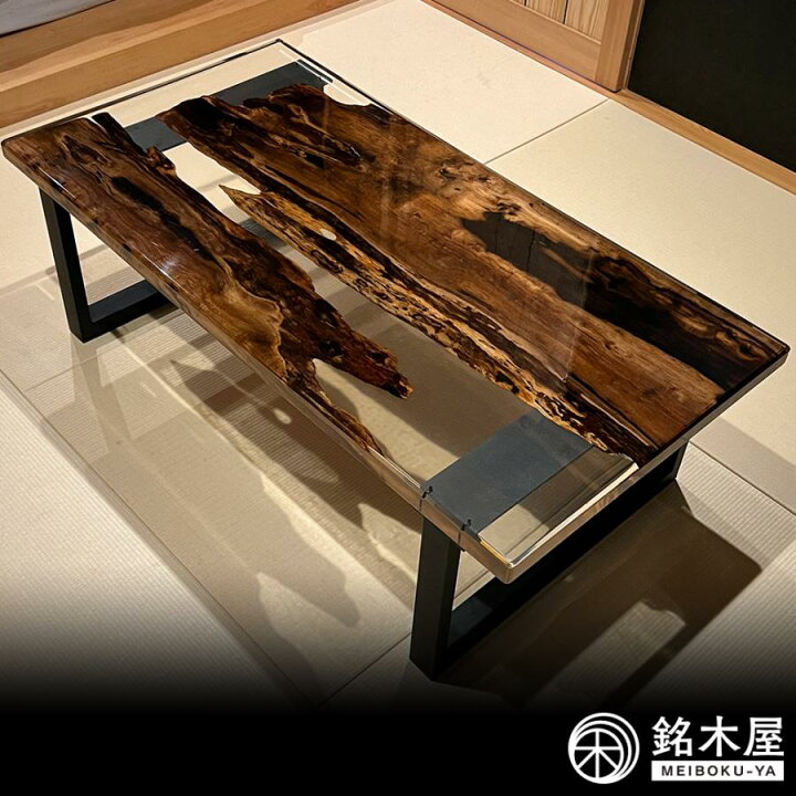 楽天市場】一枚板 テーブル レジンテーブル 座卓 ローテーブル 