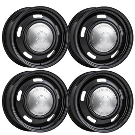【ポイント10倍】 MBRO OLD COUNTRY オールドカントリー スチール 4本セット 16インチ 5.5J +20 1655 139-5H ブラック 旧車 軽自動車 ツライチ 深リム 軽トラ MBRO-OLD-20655TBSET4