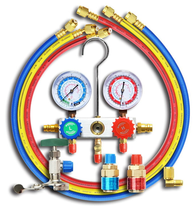 楽天市場 エアコンガスチャージ マニホールドゲージ R134a R12 R22 R502 対応冷媒 カーエアコン ルームエアコン 缶切 クイックカプラー付 空調 充填 補充 工具 エアコン クーラー A C ガスチャージ ルーム 車 ゲージマニホールド 送料無料 At008 Sas 楽天市場 エアコンガスチャージ マニホールドゲージ R134a R12 R22 R502 対応冷媒 カーエアコン ルームエアコン 缶切 クイックカプラー付 空調 充填 補充 工具 エアコン クーラー A C ガスチャージ ルーム 車 ゲージマニホールド 送料無料 At008 Sas