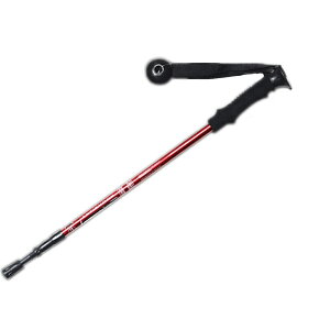 【ポイント10倍】 【1本セット】赤 02 1本 トレッキングポール トレッキングステッキ 1本 I型 超軽量アルミ製 アンチショック機能付き 登山用品 【スティック トレッキング ウォーキングポー
