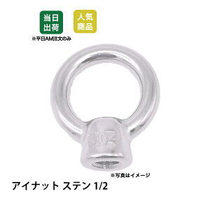 【24日20時〜5%OFF】アイナット 1/2 ステンレス SUS304 吊りナット 荷役 吊り上げ 吊りクランプ スリング 荷締機