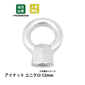 【24日20時〜5%OFF】アイナット 12mm ユニクロ 吊りナット 荷役 吊り上げ 吊りクランプ スリング 荷締機