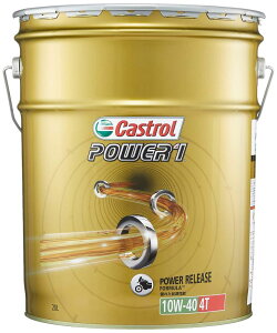 Castrol(カストロール) エンジンオイル POWER1 4T 10W-40 MA2 20L 二輪車4サイクルエンジン用 部分合成油