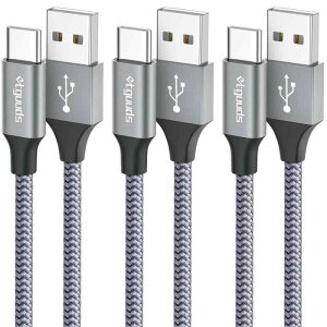 3本セットUSB C ケーブル1m/1m/2mタイプc ケーブル 急速充電 QC3.0 Type C ケーブル 高速データ転送 高耐久ナイロン Phone15シリーズ、FireD 8 10 Plus FireMax11、Galaxy S10 S9 A20