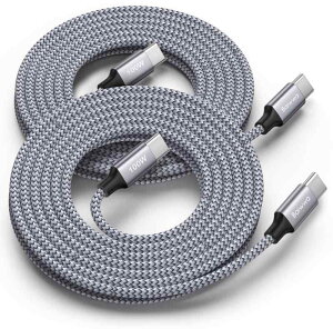 3M 2本USB C ケーブル 長い PD対応 100W/5A急速充電 USB-C  USB-C ケーブル 高耐久 MacBook Air/Pro、Galaxy S24 S23 S22 S21 S20、Xperia、iPhone 16 15 P