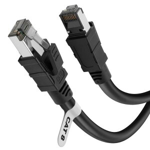 LAN�P�[�u�� 10m CAT8 LAN�P�[�u�� �J�e�S���[8 ����40Gbps/2000Mz CAT8���� �C�[�T�l�b�g�P�[�u���V�[���h ���f�� ���[�^ switch/PS4/PS5 Xbox���ɑΉ� ��Ɨp �����P�[�u�� �ƒ�p (1, 10m)