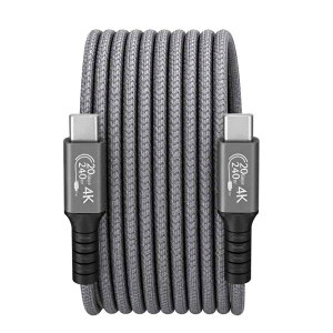 Type C to Type C �P�[�u�� 3m 240W �}���[�d PD�Ή� 20Gbps �����]�� 4K@60z �f���o�� USB 3.2 Gen2x2 �P�[�u�� �X�}�[�g�t�H���E�^�u���b�g�E�p�\�R���E�Q�[���@���^�C�vC�@��Ή�