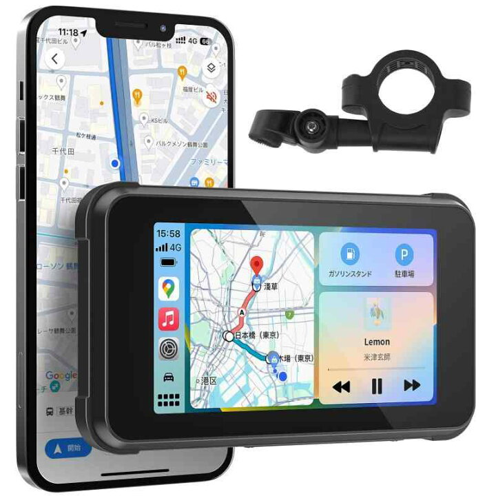 楽天市場】最新バイク用モニター・Carplay/Android Auto対応 バイク 