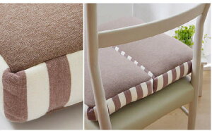 クッション 低反発 マイクロファイバー 無地 「 エルマー 2連クッション 」 約42×42×8cm ブラウン / ピンク / ネイビー やわらか もっちり シートクッション 折りたためる 座布団 枕 シンプル