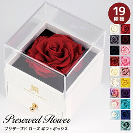 プリザーブドフラワー ジュエリーボックス バラ プレゼント ローズ ボックス ギフト ブリザード フラワー プリザード 薔薇 ジュエリー ネックレス リング ギフトボックス アクセサリーケース 誕生日 彼女 女性 母 お祝い 贈り物 フラワーギフト 母の日