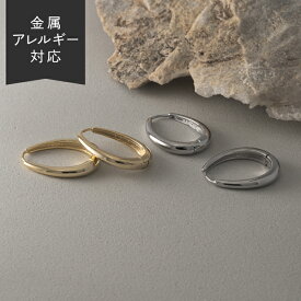 【スーパーセール／50%OFF】【キャンペーン】ピアス オーバル フープ オーバルフープ サージカルステンレス キャッチレス ゴールド ステンレス 金アレ イエローゴールド シルバー レディース YG SV 金属アレルギー 肌に優しい デイリー 日常使い 流行 大ぶり 人気 地金