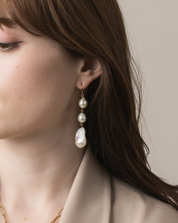 楽天市場】ピアス 淡水真珠 バロックパール ミックス サージカル  