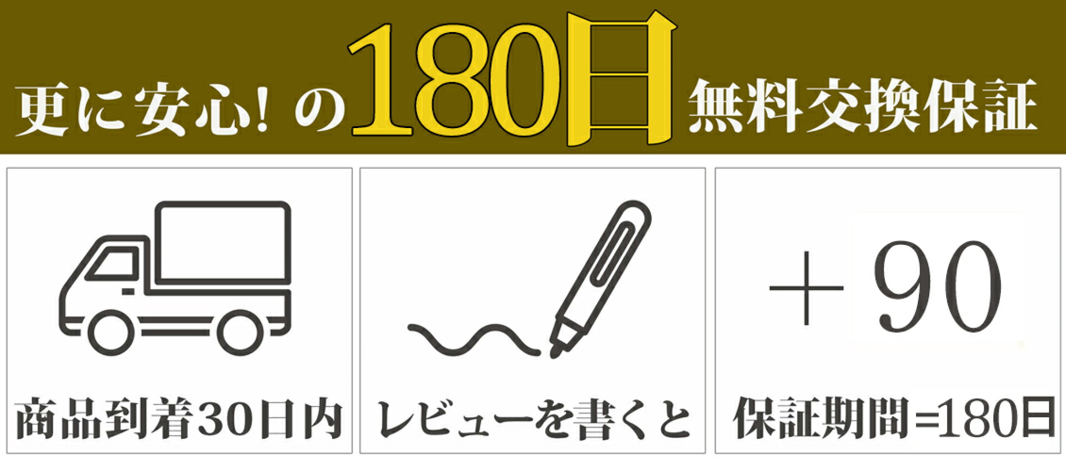 更に安心の90日無料保証