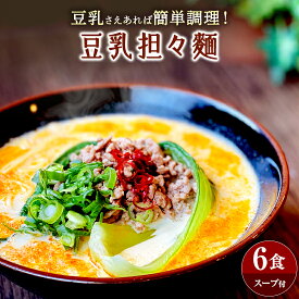 新商品 豆乳坦々麺 6食セット スープ付 生麺 お取り寄せ 担々麺 生中華麺