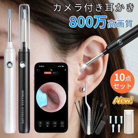 ★期間限定P10倍！★10点セット★ 耳かき カメラ付き 800万高画質 防塵カバー付き IP67防水 3.5mm超小型レンズ 充電式 耳かき イヤースコープ 耳掃除 LEDライト 耳鏡 スマホWIFI接続 耳かきスコープ 耳垢除去 耳垢ク ワイヤレス iphone Android
