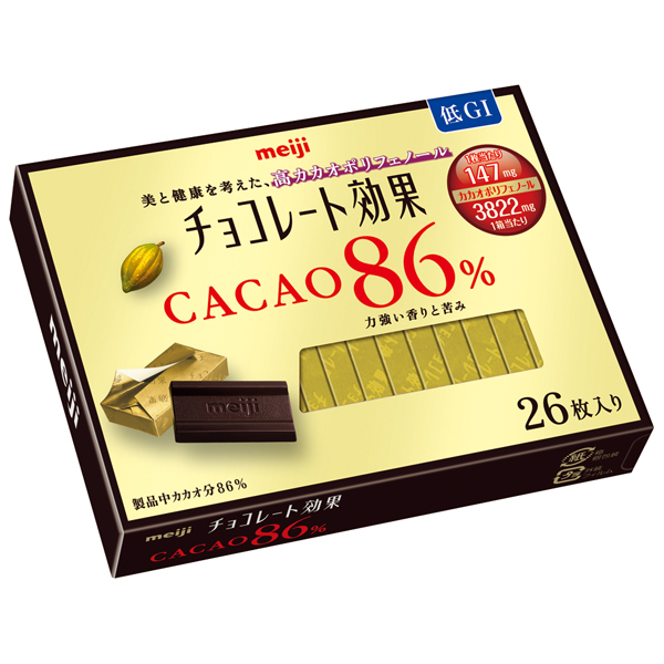 明治 チョコレート効果 カカオ８６％２６枚入り 130g×48個入り (1ケース) (YB) | セイムスネットショップ
