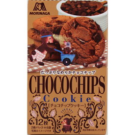 森永 チョコチップクッキー 12枚（2枚パック×6袋）×40個入り (1ケース) (YB)