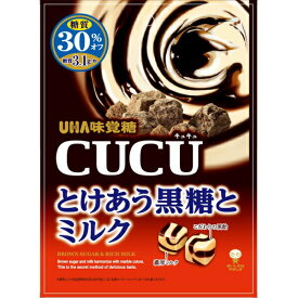 UHA味覚糖　 CUCU とけあう黒糖とミルク 80g×72個入り (1ケース)(SB)