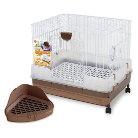 マルカン　うさぎのカンタンおそうじケージH50B　三角形トイレセット