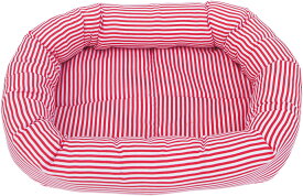 レインボー　うさちゃんのハッピーベッド　ボーダーレッド