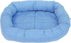 レインボー　うさちゃんのハッピーベッド　ボーダーブルー