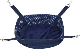 レインボー　もぐれる水玉サークル　ネイビー