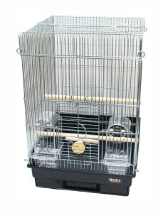 HOEI 35手のりG (銀色メッキ)ブラック底(鳥かご、ケージ)