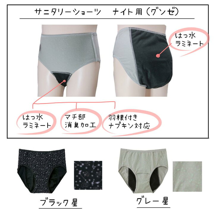 楽天市場】生理用ショーツ ジュニア【単品】グンゼ 夜用 サニタリー  