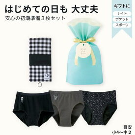 初潮 セット 3枚 サニタリーショーツ ジュニア 小学生 初めて の 生理 準備 セット サニタリー ポーチ サニタリーポーチ ハンカチ 小学生 ギフト グンゼ 吸水 月経 生理用品 お祝い プレゼント ショーツ パンツ 羽つき 夜用 ナプキン 人気 中学生 M 下着 女の子 140 150 165