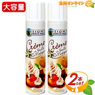 ≪500g×2本セット≫【Isign】イズニー サントメール スプレー ホイップクリーム 生クリーム ホイップ缶 …
