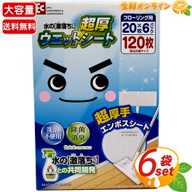 ≪20枚×6パック≫【LEC】レック 水の激落ちくん 超厚 ウェットシート フローリング用 ◎超厚手◎ エンボスシート アルカリ電解水 100％クリーナー 洗剤不使用 ウエットシート ウェットクリーナー 家庭用 掃除シート【costco コストコ コストコ通販】★送料無料★