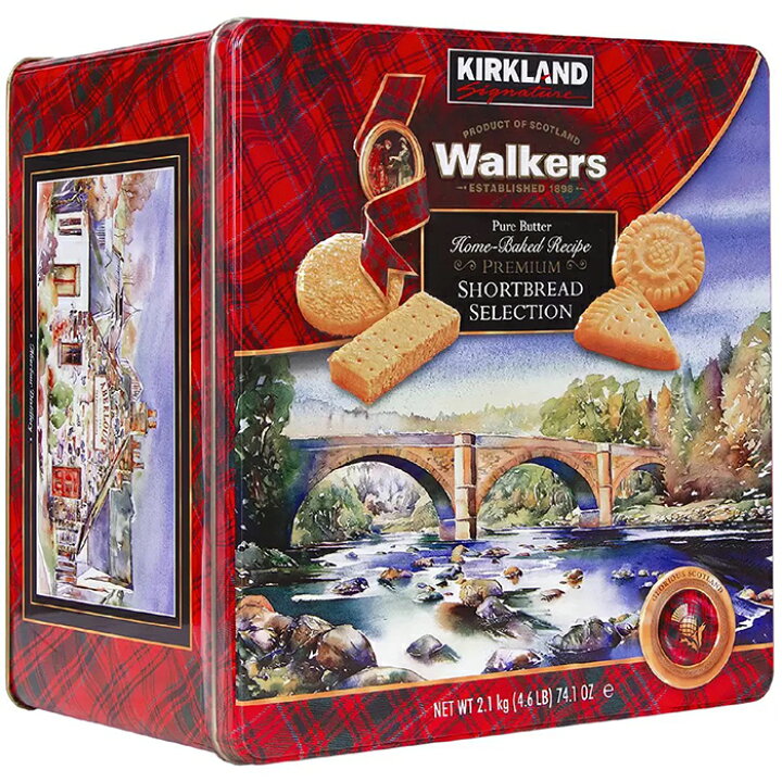 楽天市場 2 1kg Walkers Kirkland ウォーカーズ プレミアムショートブレッド 缶タイプ 着色料 保存料不使用 4種アソート アソートボックス クッキー ビスケット お菓子 カークランド Kirkland Walkers Costco コストコ コストコ通販 送料無料