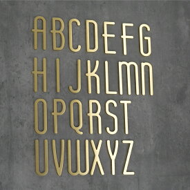 真鍮 ゴールド 75mm 大文字 真鍮 t5mm 真鍮でのアルファベット文字 1文字ずつの販売 数字0-9 アルファベット大文字1個（A~Z）真鍮鋳物 DIY【文字数分の購入が必要 / 代引不可】組み合わせ 単語 真鍮仕上げのアルファベット/高級感のあるアルファベットサイン gspl-16