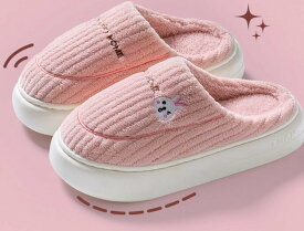 レディース 秋冬 2025 新スタイル コットンスリッパ 女性用 室内履き 厚底 滑り止め ふわふわ 暖かい スリッパ 男性用