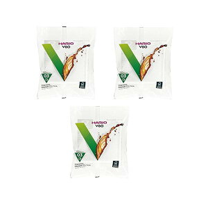 3�Z�b�g �n���I VCF-03-100W V60�p �y�[�p�[�t�B���^�[ �_�f�Y��03 1~6�t�p 100������ �z���C�g HARIO