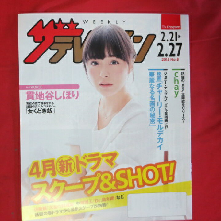 楽天市場】ザ・テレビジョン 2015年No.8 日本生命販促冊子○貫地谷  