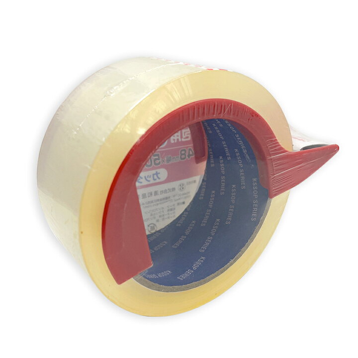 楽天市場】梱包用 OPPテープ 透明 中厚 カッター付48mm幅×50m巻（65μ 
