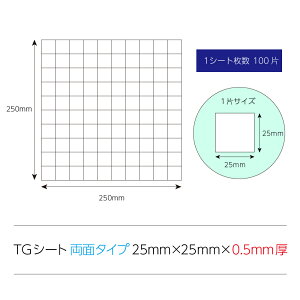 TG�V�[�g���ʃ^�C�v25mm×25mm×0.5mm��