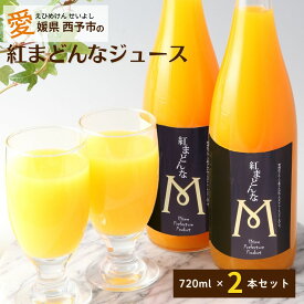 【スーパーSALE10％OFF】みかん 紅マドンナ 愛媛果試28号 100％ ストレート ジュース 四国 愛媛 西予 えひめ せいよ お中元 御中元 ギフト 贈り物 内祝い 誕生日 御礼 お見舞い 紅まどんなジュース2本セット 720ml×2本【マルワフルーツ園芸】
