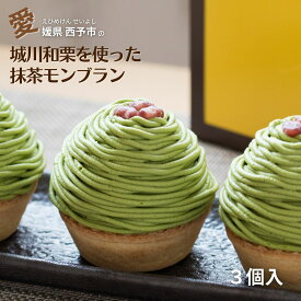 モンブラン 3個セット 栗 和栗 抹茶 スイーツ ケーキ お取り寄せ クリスマススイーツ 四国 愛媛 えひめ モンブランケーキ お取り寄せスイーツ 西予 せいよ マロンスイーツ 抹茶スイーツ メニークエスト ギフト 贈り物 内祝い 誕生日 お見舞い 城川和栗 抹茶モンブラン 贅沢