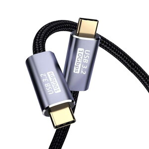 Mriocan Type-c ケーブル USB-C to USB-C ケーブル USB3.2 Gen2標準 PD対応100W/5A急速充電 Thunderbolt 3 ケーブル【4K@60Hz映像出力 10Gbpsデータ転送 E-Marker 内蔵】ナイ