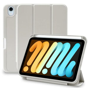 MS factory iPad mini6/7 �P�[�X Apple Pencil ���[ �ϏՌ� �X�}�[�g�J�o�[ �\�t�g TPU �I�[�g�X���[�v �y���V���z���_�[ for iPad mini6 mini7