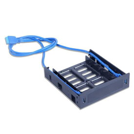 Ahvqevn 2 X USB 3.0フロントパネル、3.5インチ、デバイス/ HDDまたは2.5インチ、SSD / HDDから5.25フロッピーからオプティカルイブベイトレイブラケット